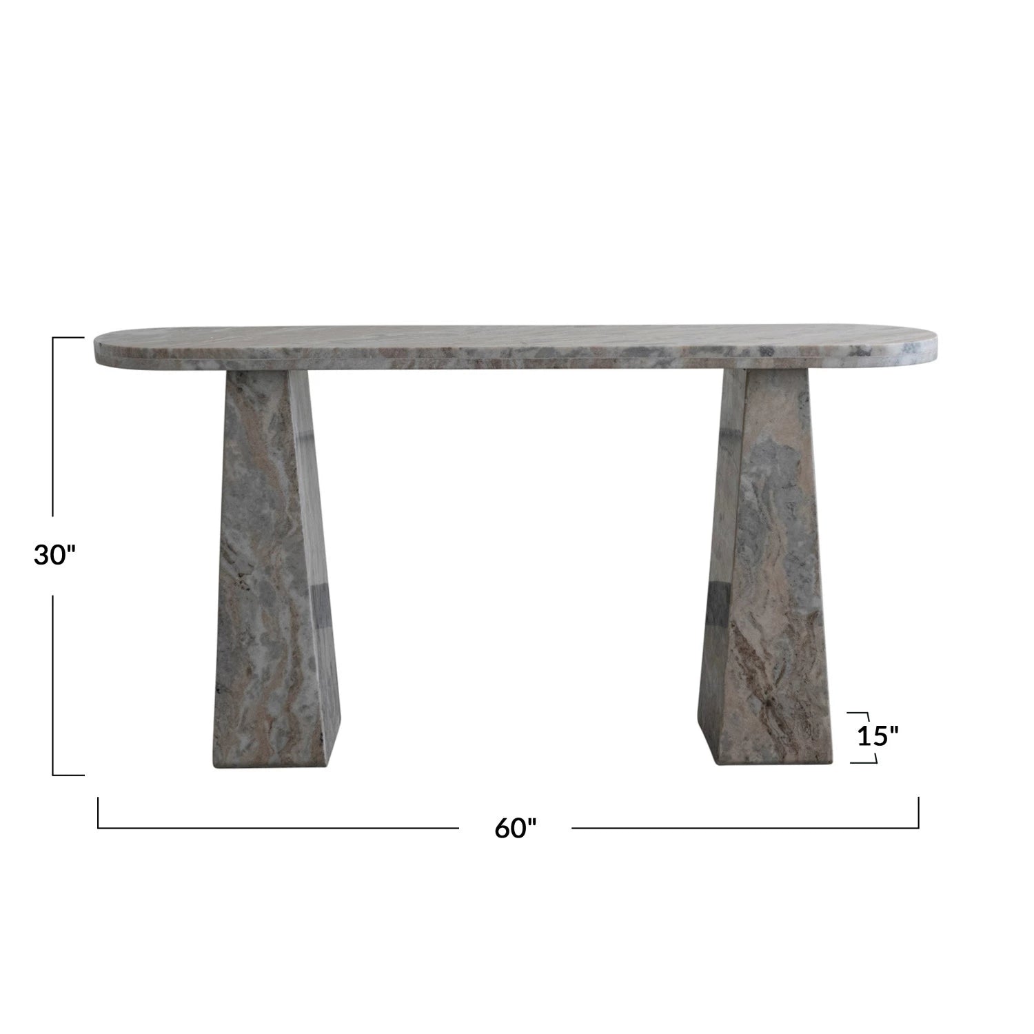 Fantasy Brown Marble Console Table - HER Home Design Boutique
